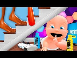 Baby Builds SECRET ROOM To HIDE From TUNG TUNG SAHUR!