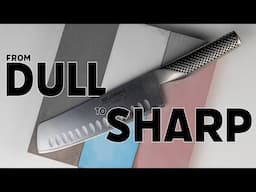 Sharpening a Dull Kitchen Knife Step-by-Step (Global G-56 Nakiri)