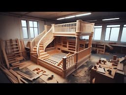 The Ultimate Power Tool Challenge: Building a GIANT Bunk Bed Worth $5,000 Using Only Power Tools