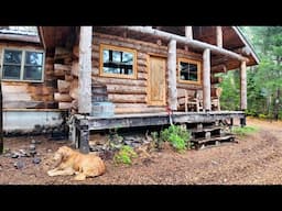 Stone Masonry on my Outdoor Kitchen and Off Grid Log Cabin