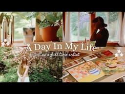 A Day In My Life ☕️🌷🎨 an introverted artist living alone in a cabin in the woods