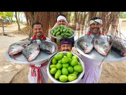 Bengali famous Aloo Tomato Katla fish curry recipe cooking for village people | villfood Kitchen