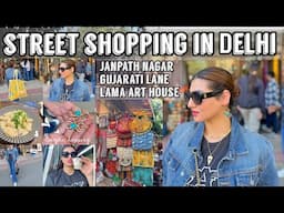 Come Shopping with me to Janpath Market | Exploring Gujrati lane in Delhi | street shopping haul