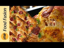 Pizza Sandwich Tray Bake Recipe by Food Fusion