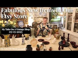 Vintage, Antique & Depression Glass, Ceramics, Art & Lamp!! -05-15-2025 "My Take On A Vintage Shop"