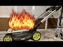 Fix a burning Ryobi 40v lawn mower. At your own risk, of course…