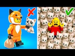 I Adopted 1000 LEGO Kittens! 🐈 *Giant DIY Lego City For Dogs and Cats*