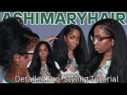 Grab a Pen & WATCH THIS! How To Install 360 WIG w/No Glue | "NEWBORN" Hairline Tutorial ASHIMARYHAIR