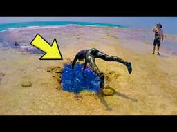 Man Dives Into Puddle After Hearing A Weird Sound – When He Doesn’t Return, Lifeguard Does This!