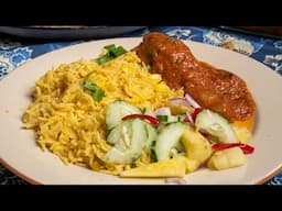 Nasi Jagung & Ayam Masak Merah Berkrim – Menu Kenduri Raya Haji Wajib Cuba!