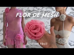 DIY flor de tul mesh tutorial facil