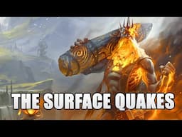 The surface quakes in my wake as my Giant King Armies emerge from below - Age of Wonders 4