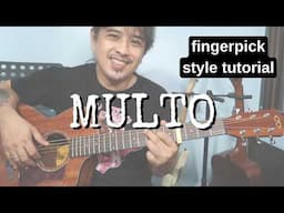 MULTO finger pick style 'guitar tutorial' (Cup Of Joe) capo 4th fret