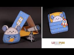 DIY Paper Astro Miles the Mouse | Fun crafts to make at home with kids