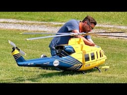 FANTASTIC !!! HUGE RC BELL-412 SCALE MODEL TURBINE HELICOPTER / FLIGHT DEMONSTRATION !!!