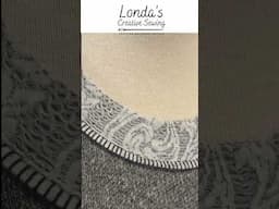 Cozy & Chic: Grey Knit Top Starting as a Sweatshirt now with Great Fit and Striped & Lace-Look Trim!