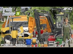 ASPHALT DRIVEWAY INSTALLATION WITH HEAVY EQUIPMENT | PUBLIC WORK | Farming Simulator 25 | EP 10