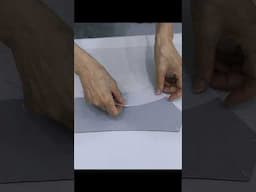 Apply fusible stay tape and partial fusible interfacing on a coat collar #sewingtips #sewingtutorial