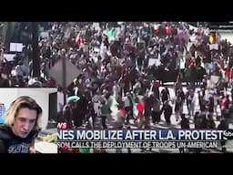Marines Mobilize to Control LA Protest | xQc Reacts