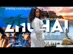 CHINA VLOG: 4 days in ZHUHAI TRIP + CHIMELONG OCEAN KINGDOM 珠海 + $100 LUXURY 24hour  SPA in China...
