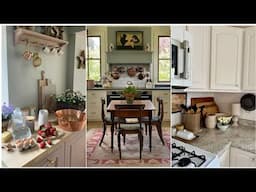 Grandma Style kitchen decoration ideas. Vintage Kitchen decorating ideas.#vintagestyle #kitchen #diy