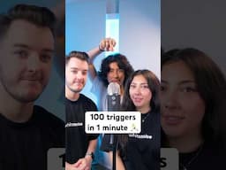 100 triggers in 1 minute 🏃‍♂️ #asmr