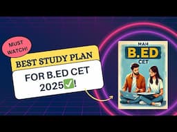 Secret Strategy to Crack Maha B.Ed CET 2025 Like a Pro!🔥 | Sabiha Noor