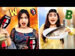 Choti Behan Vs Badi Behan | Eating Only Our Name Letters Food Challenge | SAMREEN ALI