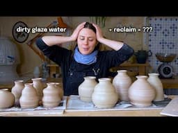 Making pottery with my studio waste
