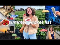 summer bucket list, strawberry picking, + trying a new recipe!