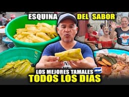 🫔PROBANDO TAMALES CALLEJEROS en el CENTRO de USULUTAN EL SALVADOR🤤la ESQUINA con MAS TIPICOS🤤