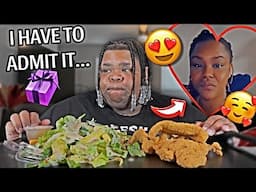 SALAD AND CATFISH MUKBANG| GO GET YALL A @RaeLove100 😍🥰😘(SHE GOT ME A MEANINGFUL GIFT)