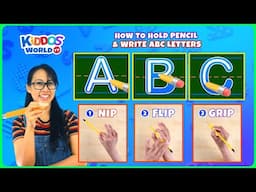 How to Write Uppercase ABC Letters  - Teaching Kids How to Hold a Pencil