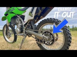 KLX 300R Rear Sprocket Change to 14/47