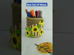 Waste Tin Box Reuse Idea  #shorts #craft #art #bestoutofwaste #diy