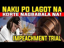 IMPEACHMENT COURT NAGBANTA NG CONTEMPT PAG HINDI SUMUNOD ANG MGA PROSECUTORS