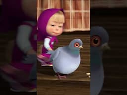 Come scacciare un piccione? Idea 1 🕊 #mashaandthebear #mashaeorso #Shorts #cartonianimatiperbambini
