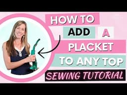 How to Create a Placket on Any Shirt. You Can Add Snaps or Buttons To It! #sewing #diy
