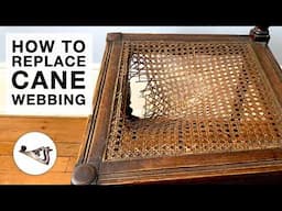 Repair a Broken Cane Chair with Rattan Cane Webbing and Spline, a Fixing Furniture Restoration
