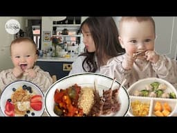 치아 3개로 갈비 뜯는 애기 ㅋㅋ엄마가 양갈비,주먹밥,팬케익 만들어준 하루