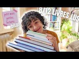 BILAN du petit mois petites LECTURES 📚 challenge 8/12 livres lus #petitmoispetiteslectures2025