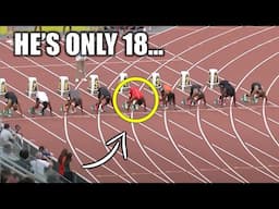 High Schooler Takes Down PROFESSIONAL Field In Crazy Fast 100 Meters