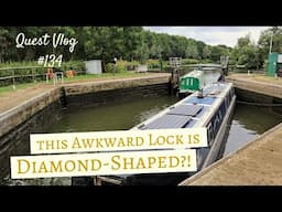 Tight Squeeze In Unique Diamond-Shaped Lock On The River Avon | Quest Vlog #134