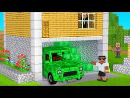 I Found a Secret Emerald Garage Under the Villager House..