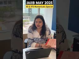 IE & IFS Numericals Special 🧠 JAIIB May 2025 #jaiib #shorts #jaiib2025 #numericals #jaiibexam