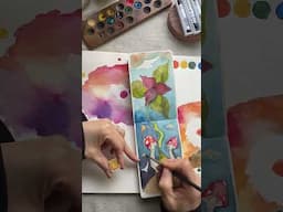 Filling more sketchbook pages for our sketchbook challenge. New video coming soon! #watercolor
