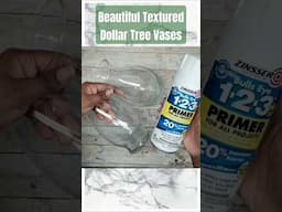 🔥 Amazing Easy Hack to Create Texture on Glass Vases! #dollartreediy #shesocraftdee #shorts