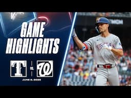 Rangers vs. Nationals Game Highlights (6/8/25) | MLB Highlights