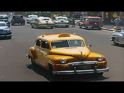 New York City Late 1940s in color [60fps,Remastered] w/sound design added