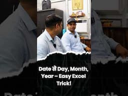 Find Day Month And Year in MS Excel #shorts #mybigguide #explore #excel